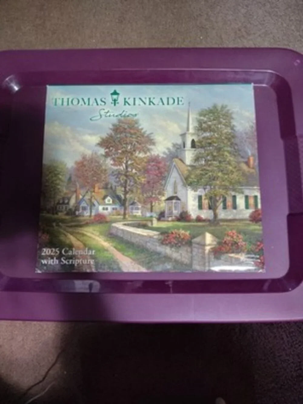 Thomas Kinkade Studios 2025 Wall Calendar with Scripture